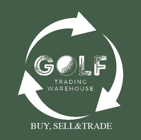 Golf Trading Warehouse Logo - REVERSED out of dark green